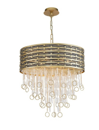 Подвесная люстра Lucia Tucci illuminazione PERSO 4931.6 gold&black