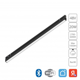 Трековый светильник 20W 2700-6000К для магнитного шинопровода Arte Lamp Expert Smart A5743PL-1BK