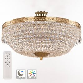 Потолочная светодиодная диммируемая люстра с пультом ДУ Bohemia Ivele Crystal 1901 19011/55IV/LED-DIM G