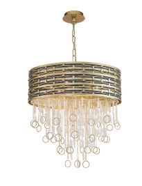 Подвесная люстра Lucia Tucci illuminazione PERSO 4931.6 gold&black