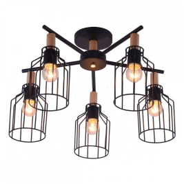 Потолочная люстра Escada 469/5PL E27*60W Black TEXAS