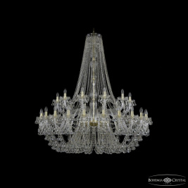 Подвесная люстра Bohemia Ivele Crystal 1409 1409/24+12/530/h-160 G